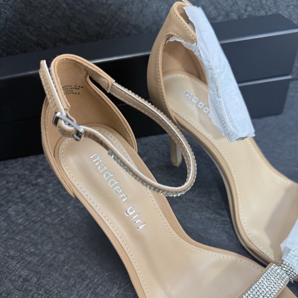 Madden Girl Strappy Rhinestone Stiletto Sandals Women’s Size 5.5M - Picture 6 of 11